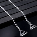 Elegant silver bra straps with double-row rhinestones and metal hooks on black background - Single Row Rhinestone (Silver)