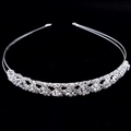 Elegant silver-toned bridal headband featuring sparkling rhinestones and a double-layer wavy design - Style 1 Silver