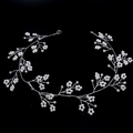 Elegante tralcio per capelli da sposa con perle e filo d'argento per acconciature - Bianco