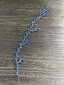 Macro detail of a flexible blue gem bridal hair vine with golden wire on wood - Gold Wire Royal Blue Zirconia