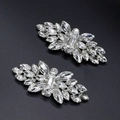 Elegante Kristall-Schuhclips für Brautschuhe mit funkelnden Strasssteinen in Silber - Stil 5