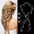 Set sposa con tralcio per capelli e forcine decorate con perle e cristalli chiari - Oro KC