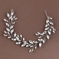 Eleganter Braut Haarranken mit Markasit Kristallen und flexiblem silbernem Metalldraht - Silber