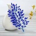 Accessorio per capelli blu reale fatto a mano con perle su un vaso in ceramica - Cristallo Blu Reale + Filo Blu
