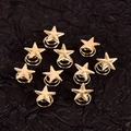 Star-shaped gold spiral hair clips set on black background for party hair decoration - Gold