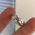 Anello vintage in argento regolabile con motivi floreali e incisione corona donna - Stile Graffiti Principe (Aperto Regolabile)