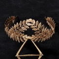 Cerchietto corona di foglie di alloro dorate barocche con design greco romano classico - Oro