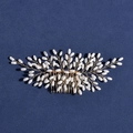 Elegante pettine per capelli da sposa dorato con perline fatte a mano su sfondo blu - Oro