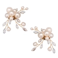 Clip per scarpe da sposa con perle e cristalli marquise blu con montatura dorata - Oro