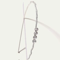 Cerchietto da sposa in argento con cristalli scintillanti per un'acconciatura elegante - Stile 1 (4 Strass)