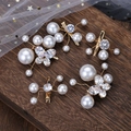 Set di fermagli per capelli da sposa con farfalla in zircone e perle eleganti - Set Fermagli Farfalla