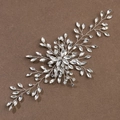 Vite per capelli in argento con strass marquise per acconciature da sposa - Argento