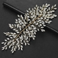Lussuoso pettine da sposa con rami dorati e strass in vetro a forma di marquise - Oro