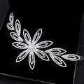 Cerchietto da sposa argento con strass scintillanti e perla bianca in scatola di velluto - Argento
