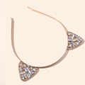 Serre-tête oreilles de chat en or rose avec strass brillants pour fêtes et cadeaux - Doré