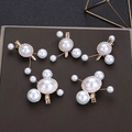Set di 5 fermagli per capelli da sposa con perle e strass su base dorata per acconciature - Stile Perla