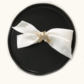 Elegante pinza para el pelo de terciopelo blanco con pan de oro y perlas para novia - Blanco
