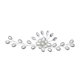 Clip per scarpe da sposa fatta a mano con eleganti perle e cristalli marquise brillanti - Pezzo Singolo / Bianco