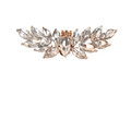 Elegant rose gold bridal shoe clip with marquise cut crystal leaf cluster pattern - Gold
