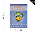 Colorful diamond cartoon embroidery patch for shoes and hats, size 5.2x5.0 cm with iron-on back - Multicolor Diamond (16)