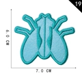 Blue insect cartoon embroidered patch clothing accessory size 7.0cm x 6.0cm - Blue Insect (19)