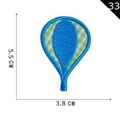 Blue and green checkered hot air balloon embroidery patch 5.5cm for clothing decoration - Blue Plaid Hot Air Balloon Style (33)
