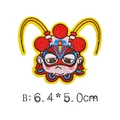 Embroidered Sun Wukong cartoon monkey king patch with dimensions 6.4 x 5.0cm - Irregular Face Mask B (4881422453409)