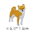 Cartoon Shiba Inu embroidered patch with detailed stitching, size 5.0 x 7.5cm - Shiba Inu Dog Style (H)