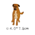 Brown cartoon dog embroidery patch for clothing DIY decoration size 4.0x7.5cm - Tan Dog Style (G)