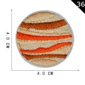 Circular 4cm galaxy planet embroidery patch with orange and brown wave texture - Multicolor Wavy Planet (36)