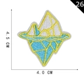 Iceberg shaped embroidery patch with blue and white silk threads, size 4.5cm by 4.0cm - Iceberg Shape Patch (26)