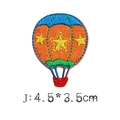 Cartoon hot air balloon embroidered patch with colorful stars for clothing decor - Hot Air Balloon (J)