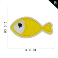 Mini toppa ricamata a pesce giallo per accessori fai da te, dimensioni 4,0 x 2,0 cm - Pesce Giallo (B)