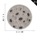 Cookie embroidered circular patch for clothes and bags with 4.2 cm diameter detail - Cookie Biscuit Shape (21)