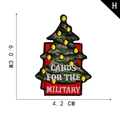 Christmas tree and red gift box embroidery patch for military cards 6.0x4.2cm - Military Card Theme Style (H)