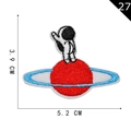 Astronaut on red planet embroidery patch, iron-on badge for clothes, 3.9cm x 5.2cm size - Astronaut on Planet (27)