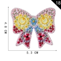 Colorful butterfly embroidery patch with floral pattern 5.3cm wide style eighteen - Multicolor Butterfly (18)