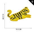 Patch ricamata tigre cartone animato con strisce gialle e nere per vestiti, 9,0 x 4,5 cm - Stile Tigre (P20200030306)
