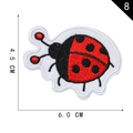 Parche bordado de mariquita en rojo y negro, tamaño 6,0 x 4,5 cm para decoración DIY - Estilo Mariquita (8)