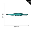 Green crocodile embroidery patch for DIY clothing, size 13.0cm by 2.0cm, black edging - Crocodile Style (P20200030306)