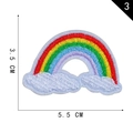 Regenbogen-Stickaufnäher mit Wolken für Kleidung, Größe 5,5 cm x 3,5 cm DIY - 3* Mindestbestellmenge 10 Stück Pro Stil; Bestellungen Unterhalb Dieser Menge Werden Nicht Versendet.