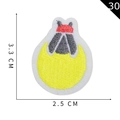Cute yellow bee embroidered patch with size 3.3x2.5cm for clothing and DIY accessories - Anthropomorphic Abstract Insect Style (30)