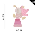 Pink cartoon butterfly embroidery patch with dimensions 9.0 x 6.5 cm for DIY clothing - Tower Pink Butterfly Style (28)