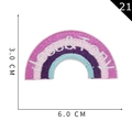 Rainbow patch with dream and story embroidery for DIY clothing accessories 6x3cm - dream&story Letter Rainbow (21)