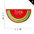 Watermelon slice embroidered patch with iron-on backing, dimensions 5.2 cm by 2.8 cm - Watermelon 3