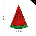 Embroidered watermelon slice patch with red pulp and green rind for DIY clothes decor - Watermelon 5