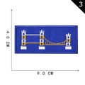 Navy blue London Tower Bridge embroidered patch with dimensions 9.0cm by 4.0cm - London Tower Bridge Style (3)