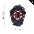 Marine-Anker-Aufnäher aus Denim mit Rettungsring, Größe 5,8x4,0 cm für Kleidung - Anker und Rettungsring Stil (6)