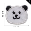 Self-adhesive embroidered panda head patch for clothes with 2.5x2.0 cm dimensions - Panda Head Style (5*)
