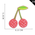Detailed cherry embroidery patch DIY sewing accessory in red and green 6.0 x 5.0 cm - Cherry 17